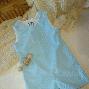 Blue Gingham Kids Romper